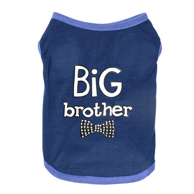 

Fashion Casula Blue Dog Vest Pet Spring Summer Costume Dog Cat Clothes Thin Cotton Bowknot Breathable Sleeveless Vest