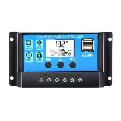 

Universal Solar Panel Controller Battery Charge Regulator 12V24V Auto With Dual USB for DIY Solar Power