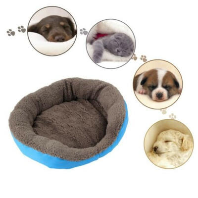 

Soft Pet Bed Dog Cat Warm Basket Cushion Fleece Lining Washable Mattress Cute