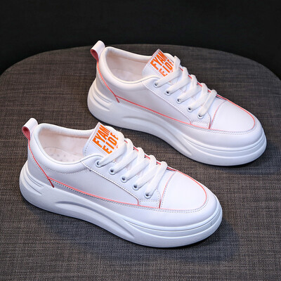 

White shoes womens foreign style 2019 summer new Joker Korean autumn breathable increased net red student sports shoes
