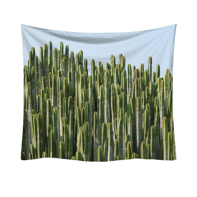 

Gobestart Fashion Tapestry Green Cactus Style Pattern Decorative Tapestry Home Decor