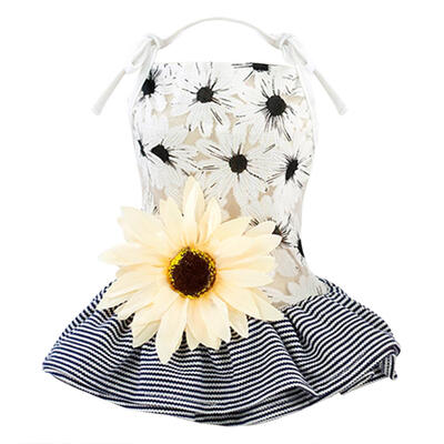 

Lovely Pet Clothes Summer Sunflower Decor Dress Dog Puppy Wedding Dresses