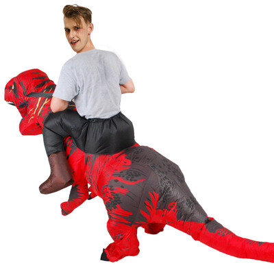 

Cute Inflatable Costume Adult Funny Clothes Halloween Party Birthday Cosplay Walking Tyrannosaurus Rex Outfit Inflatable Animal Dr