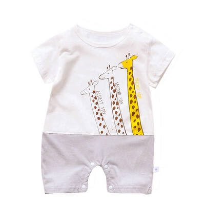 

Fashion Infant Baby Cartoon Letter Print Short Sleeve Rompers Baby Jumpsuit Overalls Newborn Girls Boys Clothes 2019 New