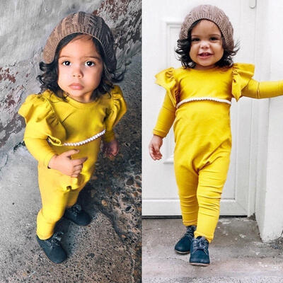

Fashion Toddler Kids Baby Girls Long Sleeve Romper Jumpsuit Playsuit Clothes One-Piece