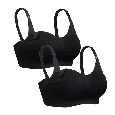 

iLoveSIA Nursing Bra Breathable Anti-sagging Full Cup No Trace Breastfeeding Bra-2P-70235603