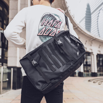 

Backpack Mens Shoulders Fashionable Personality Korean Version Oxford Textile Travel Sports Bag Triple Purpose