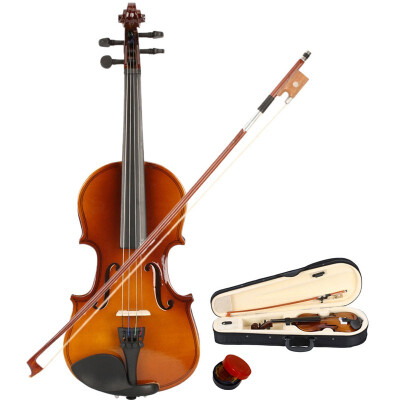 

Ktaxon 18 Natural Acoustic Violin Fiddle with Hard Case Bow Rosin Full Size for beginning