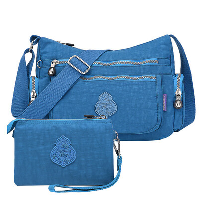 

Tailored Women Nylon Shoulder Bag Waterproof Elegant Daily Shopping Handbag Two-piece Set