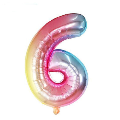 

FUNNYBUNNY Creative 40 Inch Gradient Color Digital Aluminum Balloon Birthday Wedding Decoration Birthday Balloons