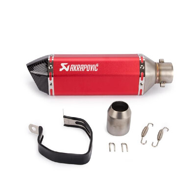 

51MM Universal Motorcycle Exhaust Pipe Muffler System Racing Escape Moto ATV Scooter KTM Pit Bike For YAMAHA nmax FZ6 CB400 Red