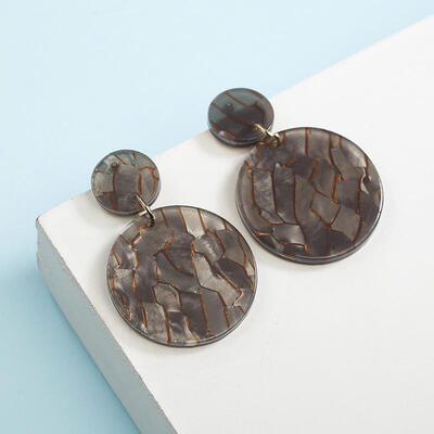 

Korean Popular Earrings Geometric Round Acrylic Dangle Drop Earrings For Women Statement Earings Fashion Jewelry 2019 Oorbellen