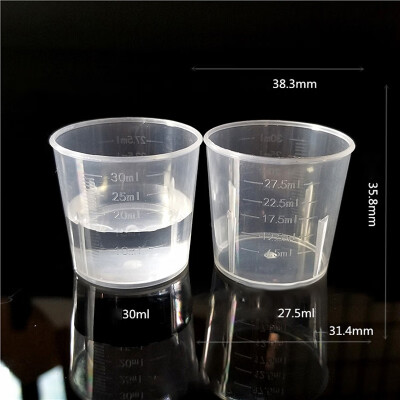 

10pcs 15ml30ml Transparent Clear Plastic Double-scale Medicine Measuring Cup