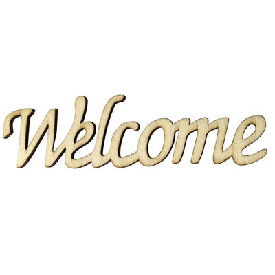 

Wood Wall Sticker Welcome Word Sign Ornaments Home Room Hanging Decoration
