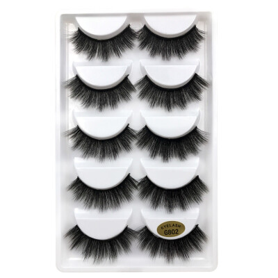 

〖Follure〗5 Pair 3D Natural Thick False Fake Eyelashes Eye Lashes Makeup Extension