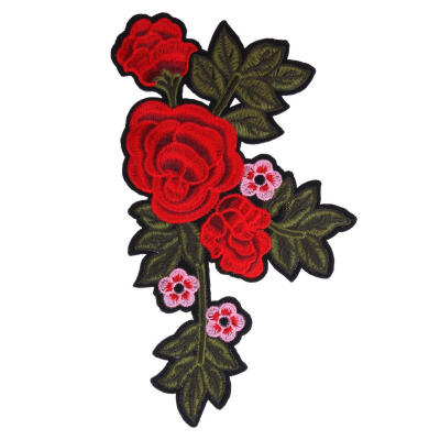 

Elegant Rose Flower Embroidered Patch for DIY Sewing Clothes Bag Appliques