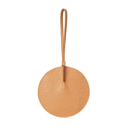 

Vintage Solid Color Women Faux Leather Slim Round Shape Tote Clutch Phone Bag