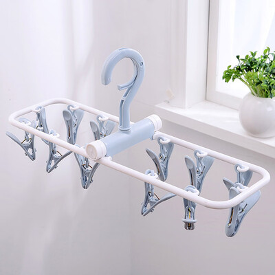 

Toponeto 12 Clip Folding Drying Rack Underwear Socks Clip Multi-functional Clothes Rack