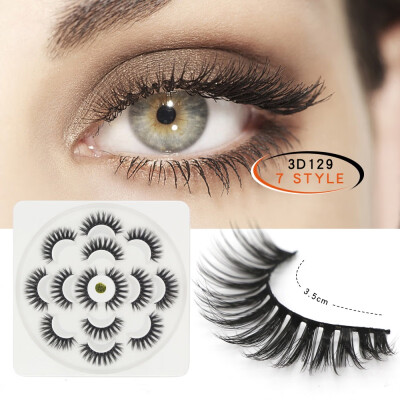 

7 pair 3D Mink Lashes Natural Long False Eyelashes Dramatic Volume Fake Lashes Makeup Eyelash Extension Silk Eyelashes