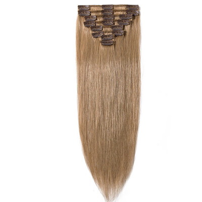 

100 Real Human Hair Clip in Human Hair Extensions Full Head Hair Extensions Remy Human Hair Silky Straight 8 Pieces