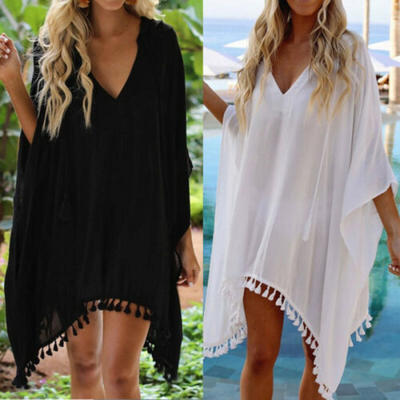 

New Sexy Women Loose Hooded Bathing Suit Bikini Swimwear Cover Up Beach Dress