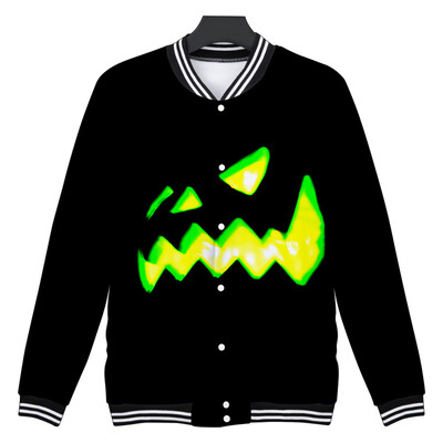 

Toponeto Mens Casual Scary Halloween Lover 3D Print Party Long Sleeve Coat Top Blouse