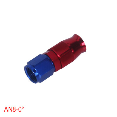 

Tailored AN -8 0 degree Stealth Blue & Red Teflon Hose Fitting Oil Fuel Line Adapter