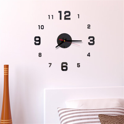 

Siaonvr 3D DIY Roman Numbers Acrylic Mirror Wall Sticker Clock Home Decor Mural Decals