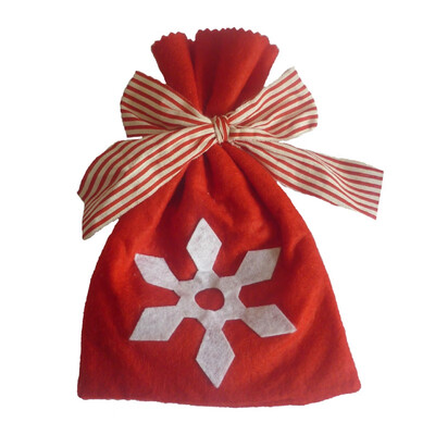 

Christmas Floral Kids Candy Gift Bags Handbag Pouch Wedding Sack Present Bag Christmas Decor