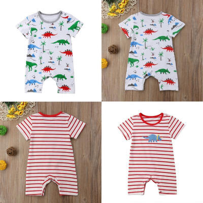 

Newborn Baby Girl Boy Short Sleeve Romper Jumpsuit Bodysuit One-pieces Clothes