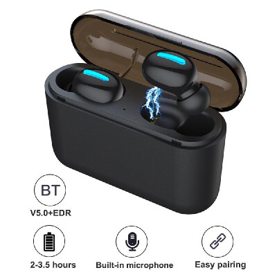 

HBQ-Q32 Wireless BT 50 Earphone 1500mAh IPX5 Waterproof Headphones Intelligent Mini Handsfree Sports Earphones with Charging Case