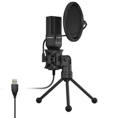 

Tripod Desktop Stand Shock Mount Condenser Microphone Wind Screen Filter
