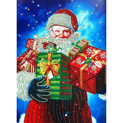 

5D DIY Special-shaped Diamond Painting Santa Claus Cross Stitch Embroidery