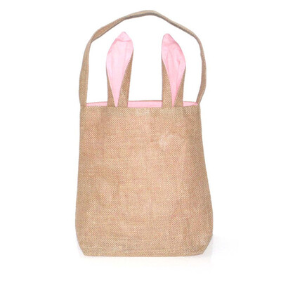 

New Cute Bunny Ears Design Easter Bag Cloth Tote Handbag Basket for Eggs Candies Gifts Hunting at Easter Party Festival Bags