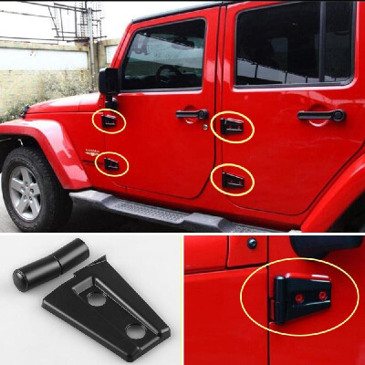 

Cross-border hot Wrangler conversion accessories Jeep chrome door two pairs of hinges cover hinge black