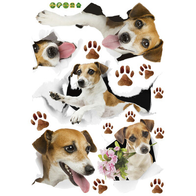 

〖Follure〗Cute Dog Combination Sticker Bedroom Window Background Decorative Wallpaper
