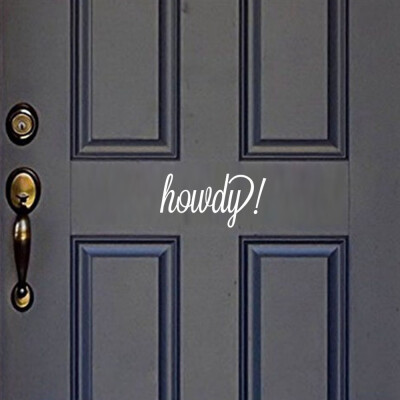 

Toponeto Howdy Home Decor Wall Sticker Decal Bedroom Door Vinyl Art Mural