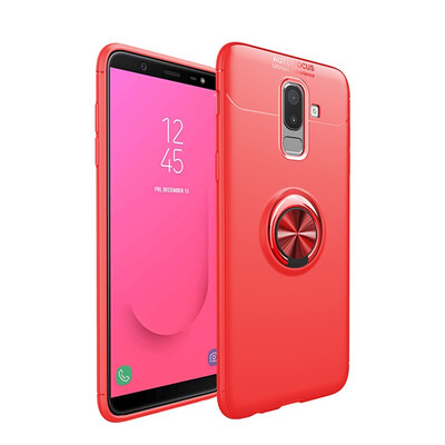 

Goowiiz Phone Case For Samsung Galaxy J4 PlusJ6 PrimeJ6 Plus 2018 Luxury Metal Ring Magnetic Bracket TPU Shockproof Cooling
