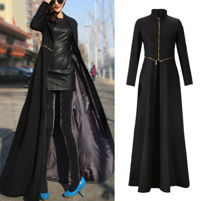 

〖Follure〗Womens Full Length Jacket Coat Winder Breaker Slim Fit Long Trench Outwear Parka
