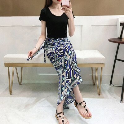 

Ladies Boho Floral Tie with Skirt Long Maxi Full Skirt Summer Beach Sun Dress