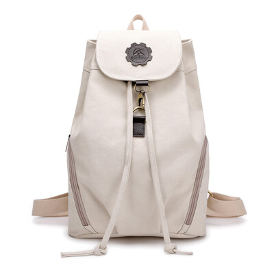 

Canvas double shoulder bag Korean version fashion lady backpack portable large capacity travel bag cloth bag