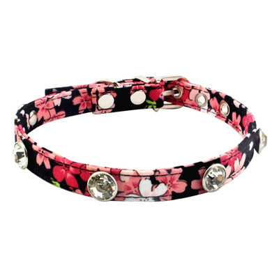 

Dog Collar With Bell Collar For Cats Flashing Rhinestone Kittens Pet Collars Shiny Adjustable Collars Pet Lead Supplies