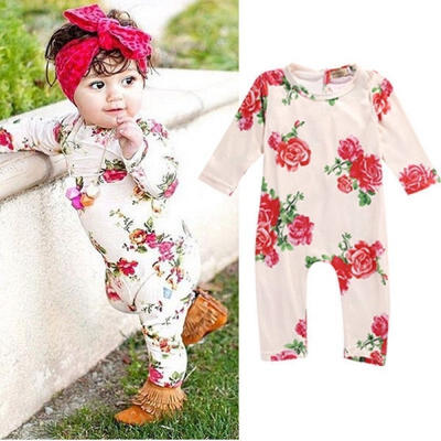 

Infant Baby Girls Kids Floral Bodysuit Romper Jumpsuit Outfits Clothes