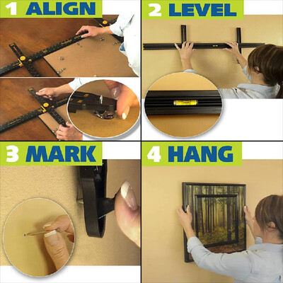

Picture Hanging Tool Angle Measuring Ruler Multi-Function Frame Hanging Simple Hanging Tools