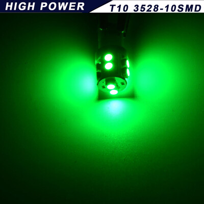 

20 X Car Vivid Green T10 10-SMD LED Side Wedge Light Lamp Bulbs W5W 168 2825 194