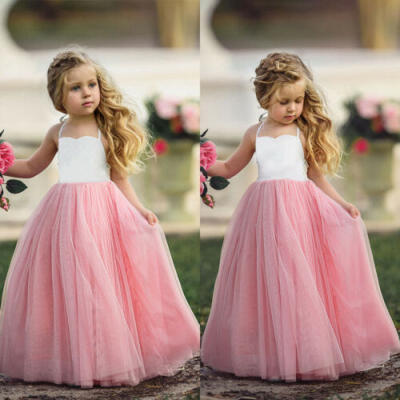 

Princess Wedding Party Prom Birthday Dress Skirt Tutu Dresses for Baby Girl 2-7Y