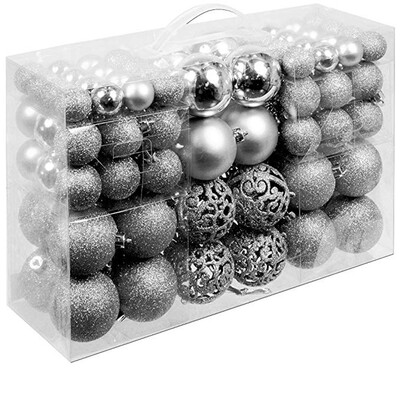 

〖Follure〗100PC Christmas Xmas Tree Ball Bauble Hanging Home Party Ornament Decor