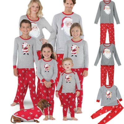 

XMAS Family Matching Christmas Pajamas Set Womens Mens Kids Sleepwear Nightwear