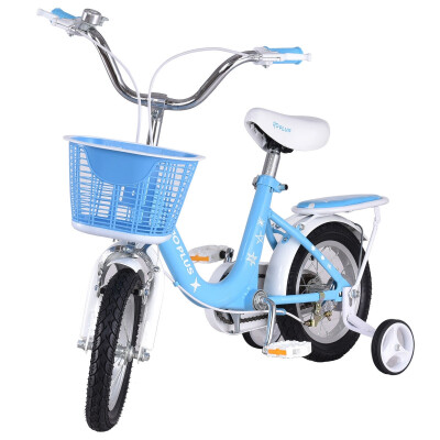 

16" Kids Bike Bicycle with Training Wheels&Basket -Blue