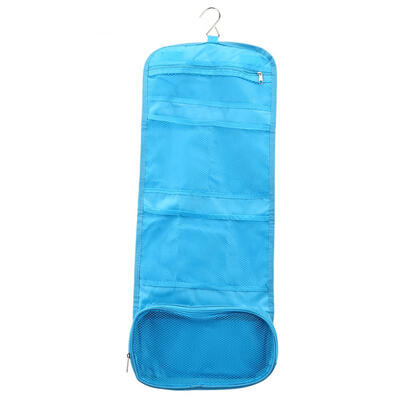 

Greensen Portable Multiple Pockets Wall Hanging Cosmetic Storage Bag Organizer for Home Blue